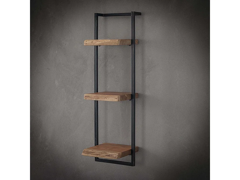 Wandplank Edge - 30cm - Acaciahout - Bruin