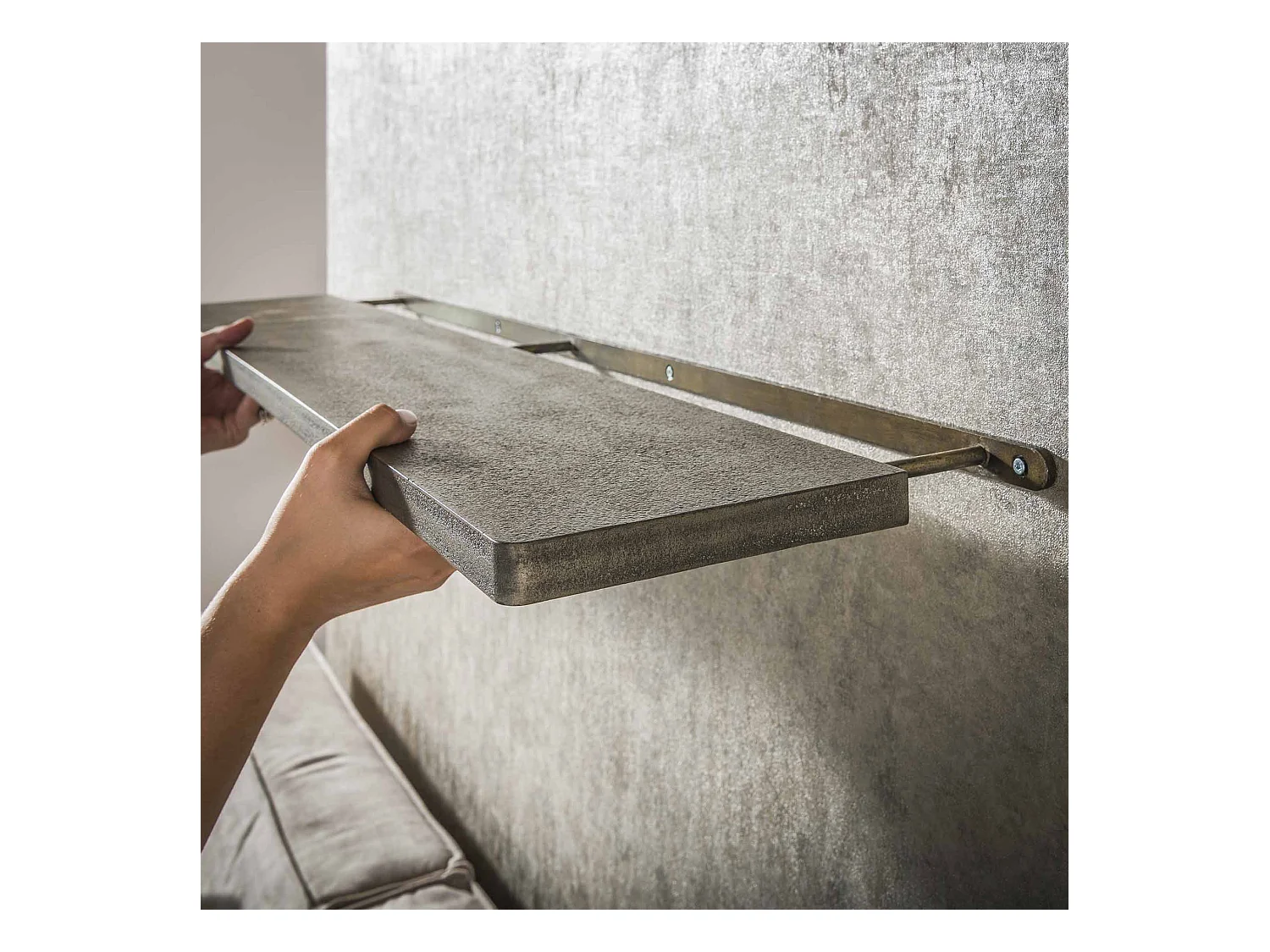 Wandschap Ferro- Brons Antiek- Set van 3