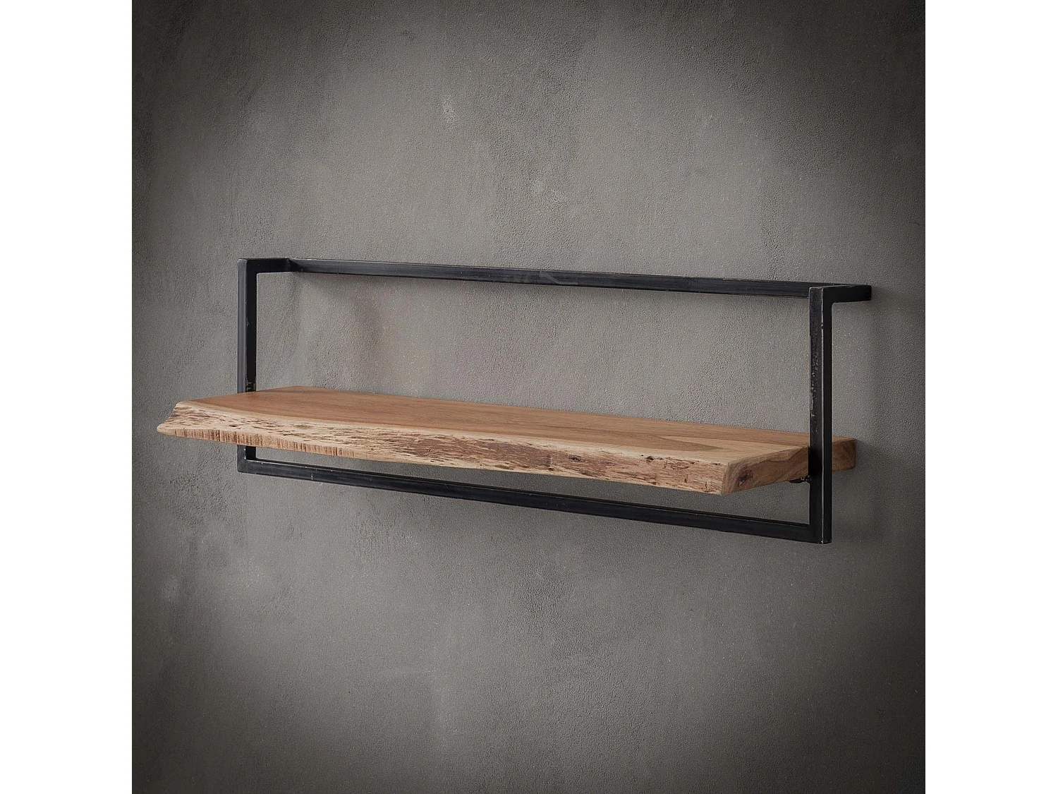 Wandplank Edge - 100cm - Acaciahout - Bruin