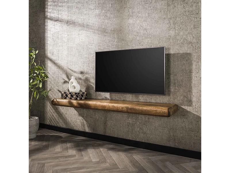 Wandplank Sleek 170cm - Massief Mango Zandkleur