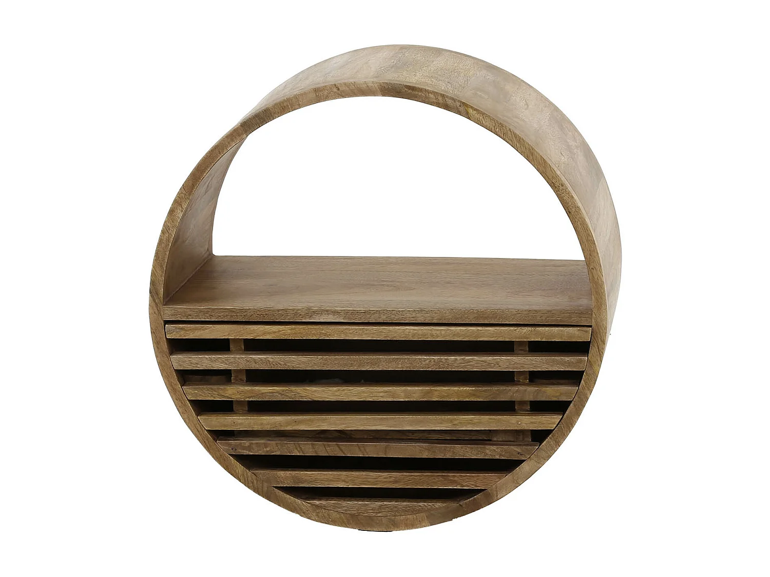 Wandschap Tweak Ø50 - Massief Mango Zandkleur