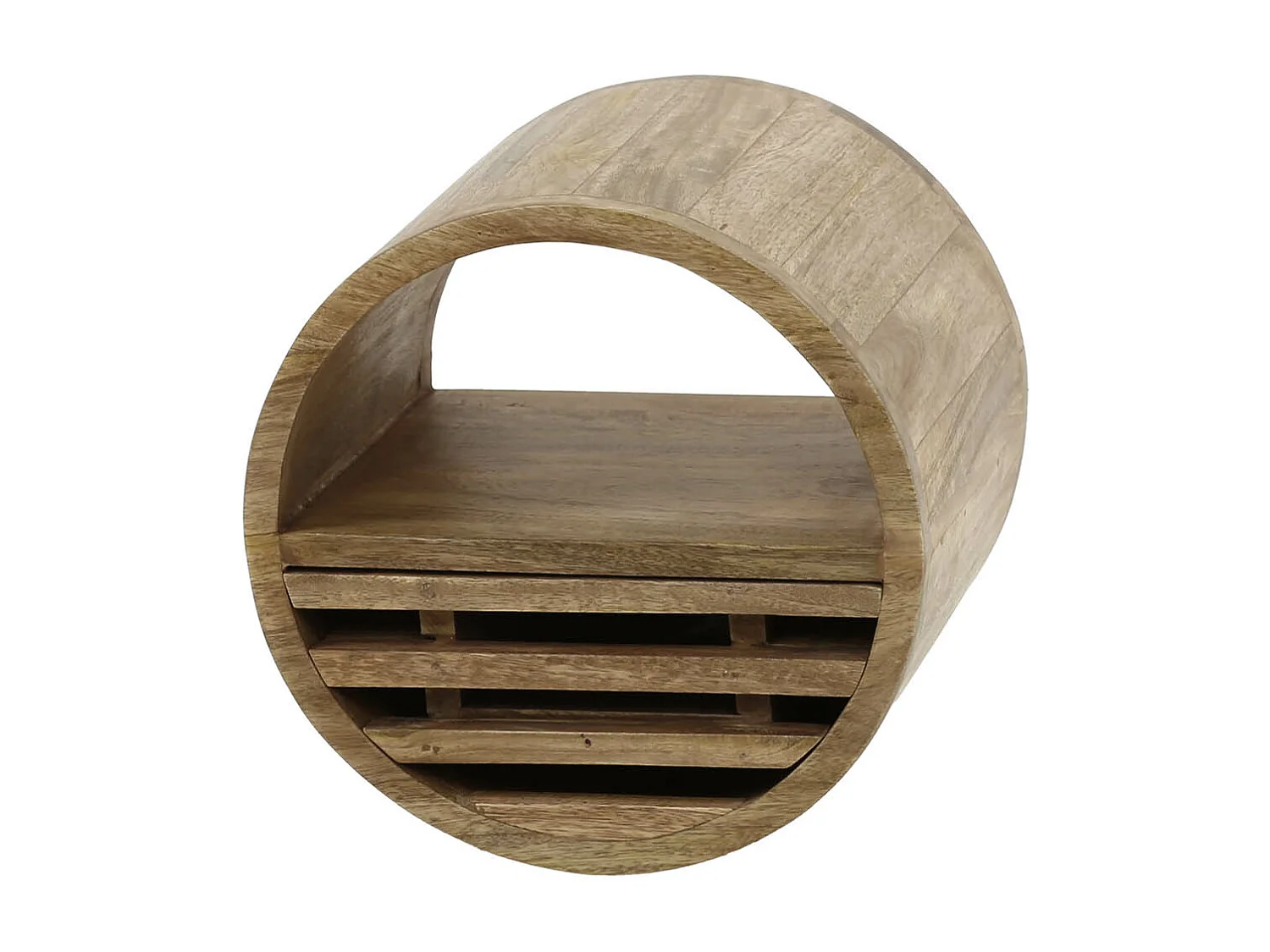 Wandschap Tweak Ø30 - Massief Mango Zandkleur