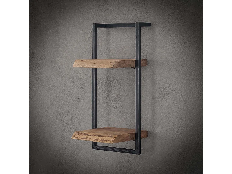 Wandplank Edge - 30cm - Acaciahout - Bruin