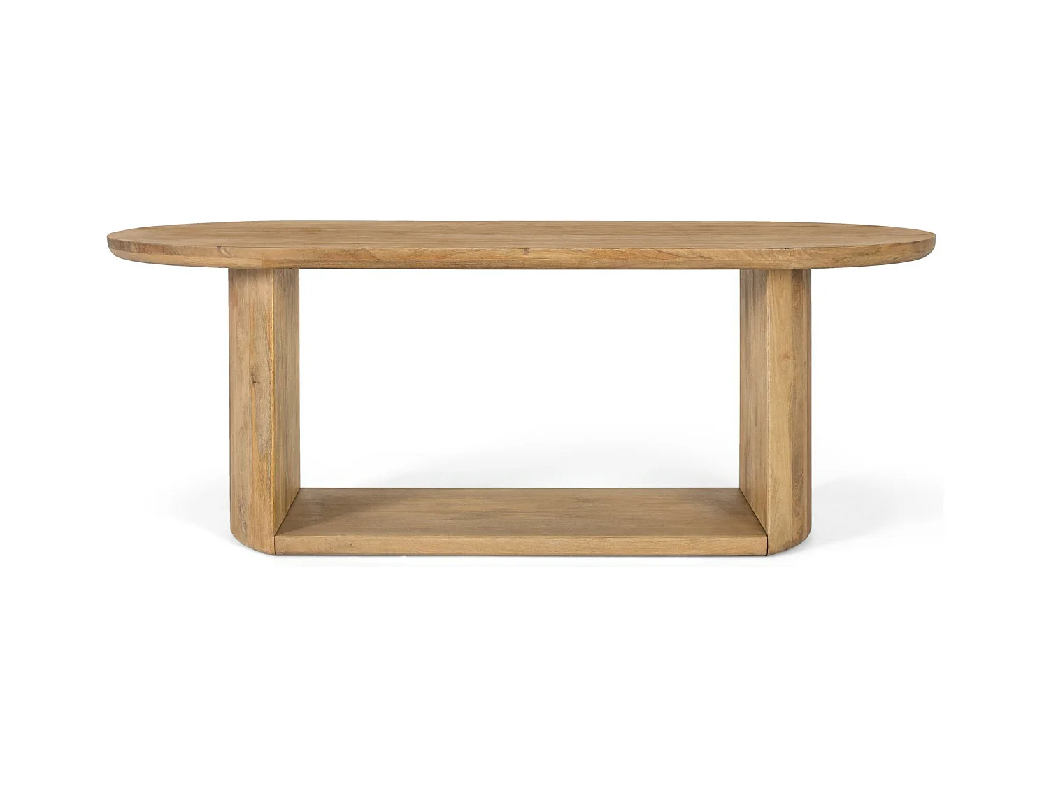 Ovale tafel van mangohout 210 cm