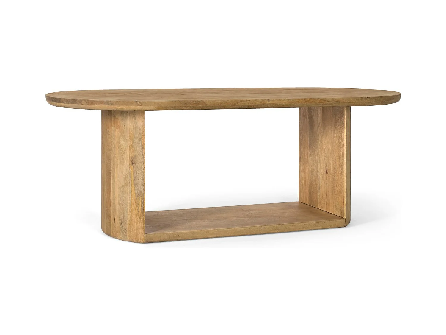 Ovale tafel van mangohout 210 cm