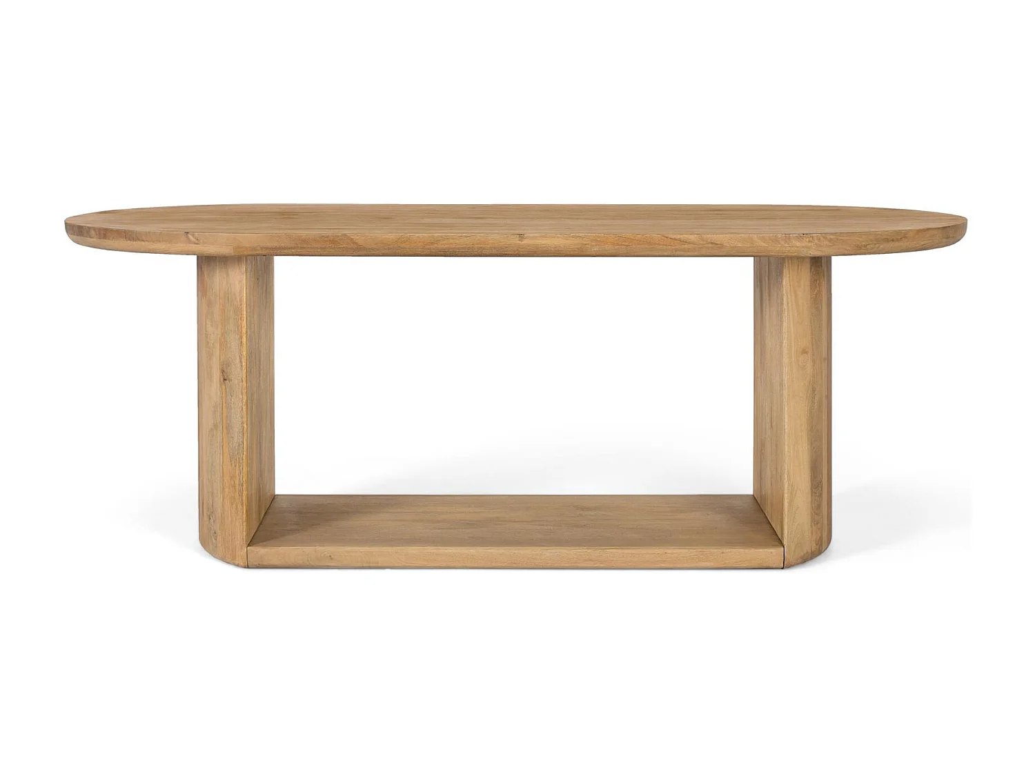Ovale tafel in manguierhout 210 cm
