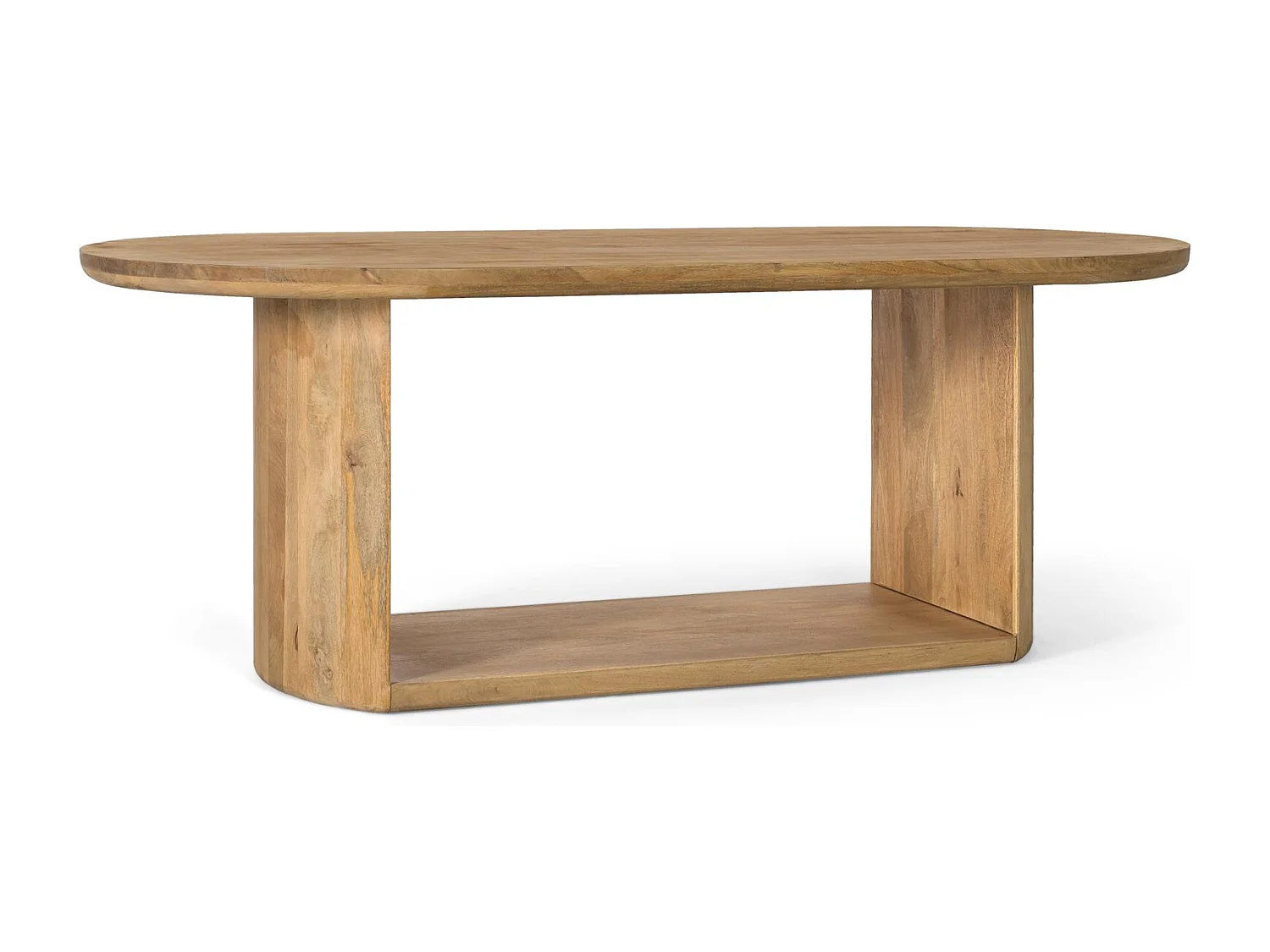 Ovale tafel in manguierhout 210 cm