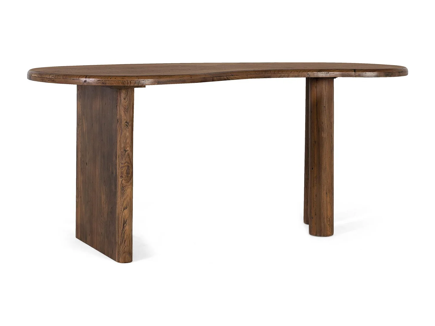 Table à manger de style rustique en bois de teck