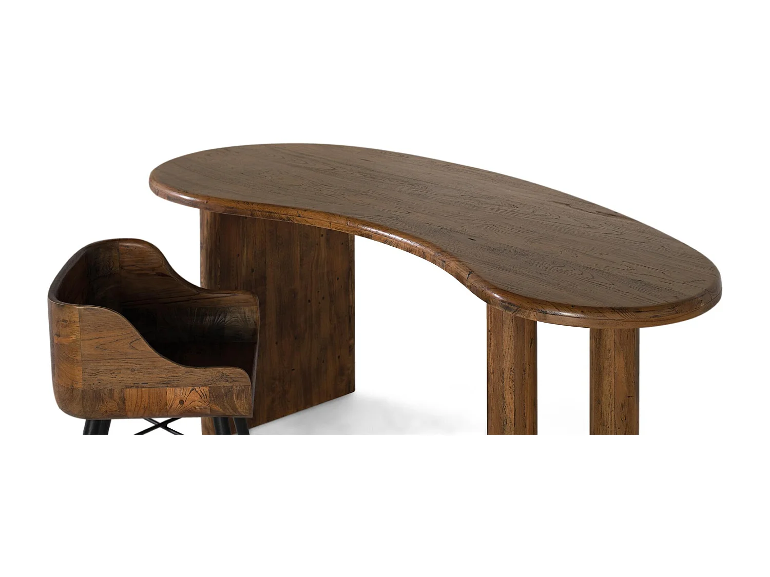 Tavolo da pranzo in stile rustico in legno di teak 172cm