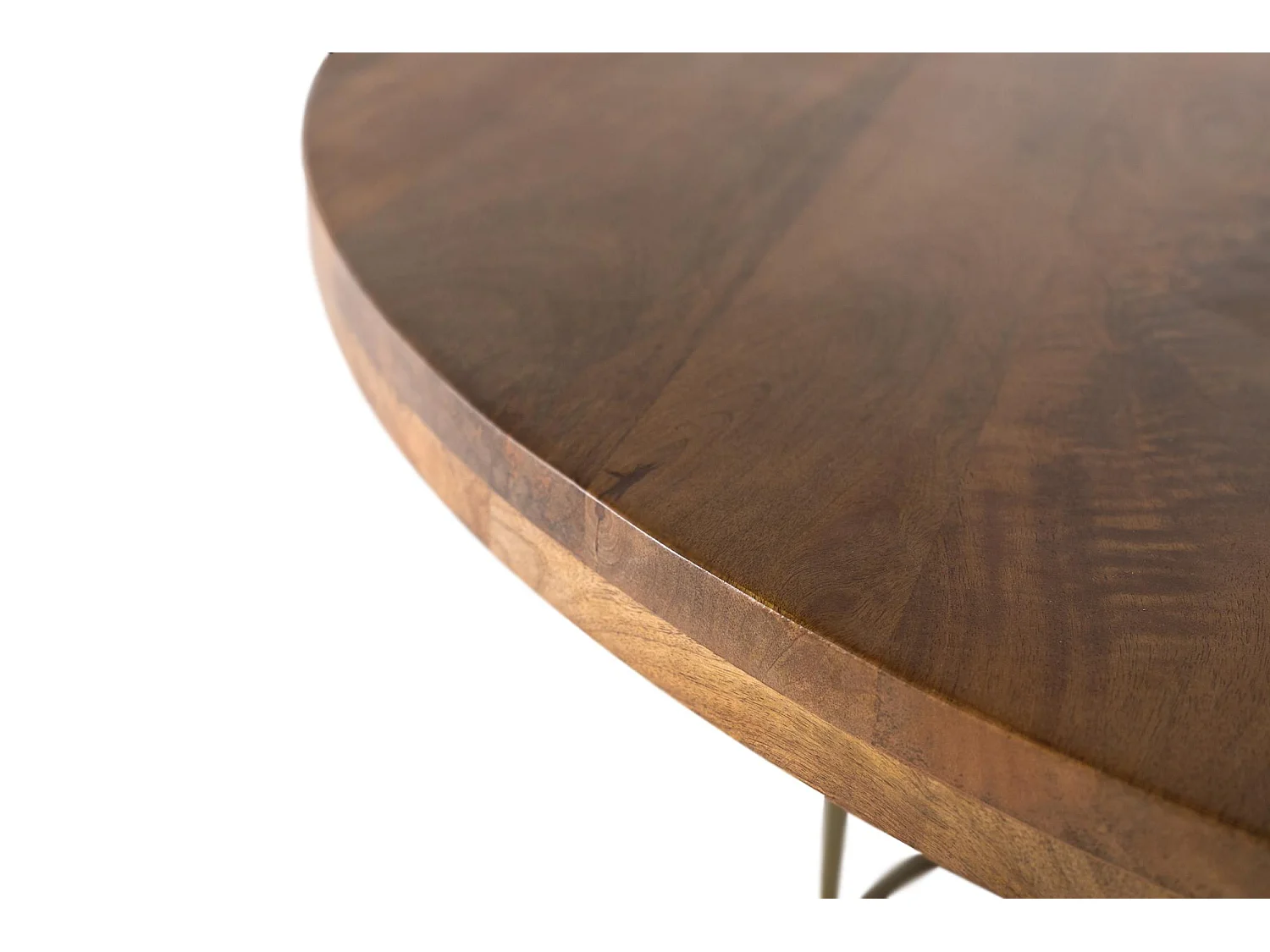 Table à manger ronde en bois de manguier massif 150 cm