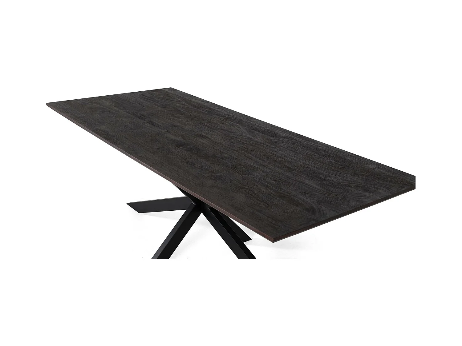 Eettafel in acaciahout en metalen poten 230 cm