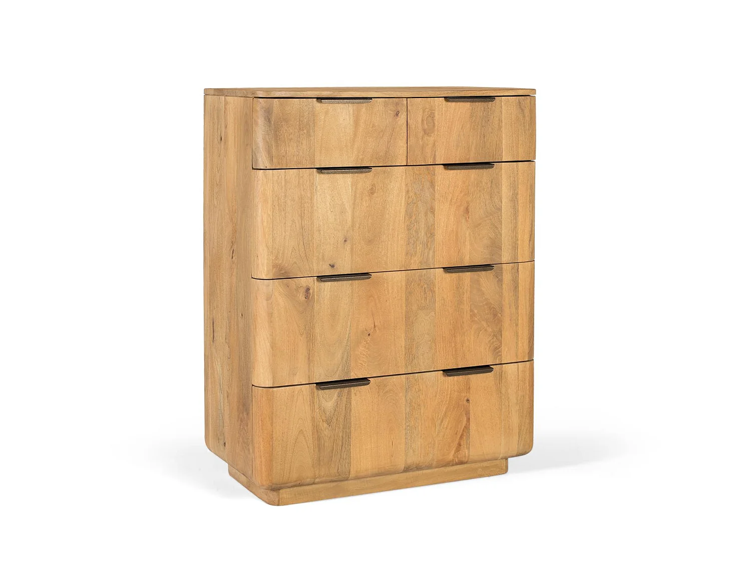 Commode en bois de manguier 85 cm, style rustique moderne - 110 x 85 x 45