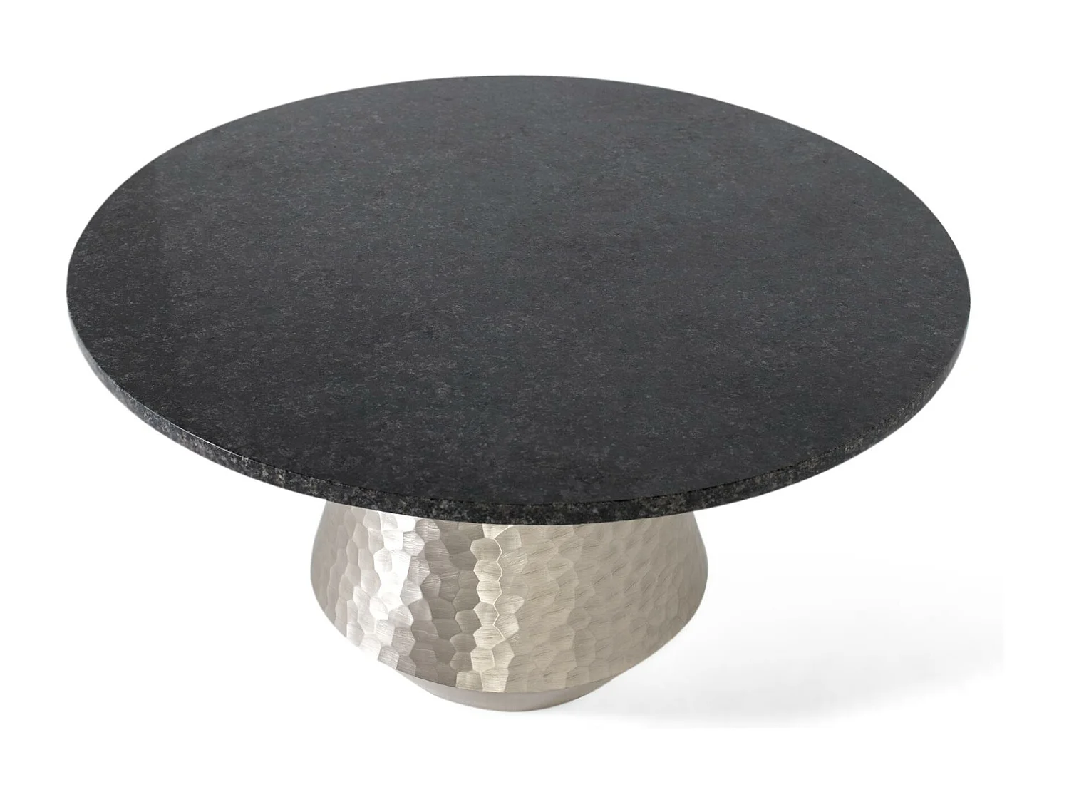 Table basse avec plateau en marbre et base en aluminium faite à la main