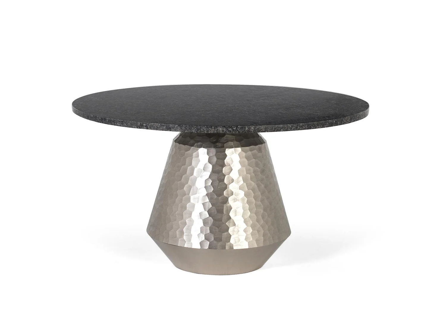 Table basse en marbre style industriel 77 cm - 43 x 77 x 77 cm