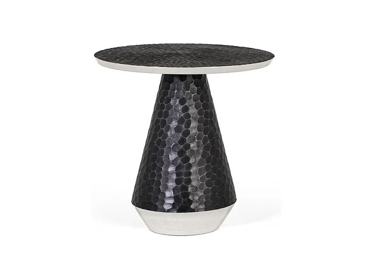 Okrągły stolik kawowy wykonany z aluminium