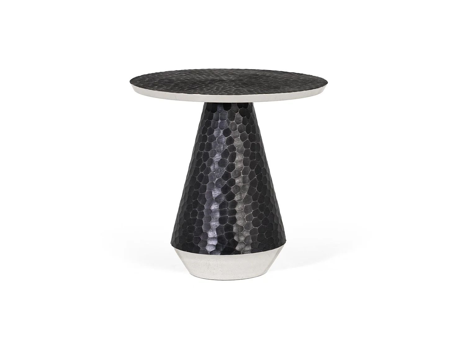 Tables basses en aluminium 50 cm, style industriel moderne - 49 x 50 x 50 cm