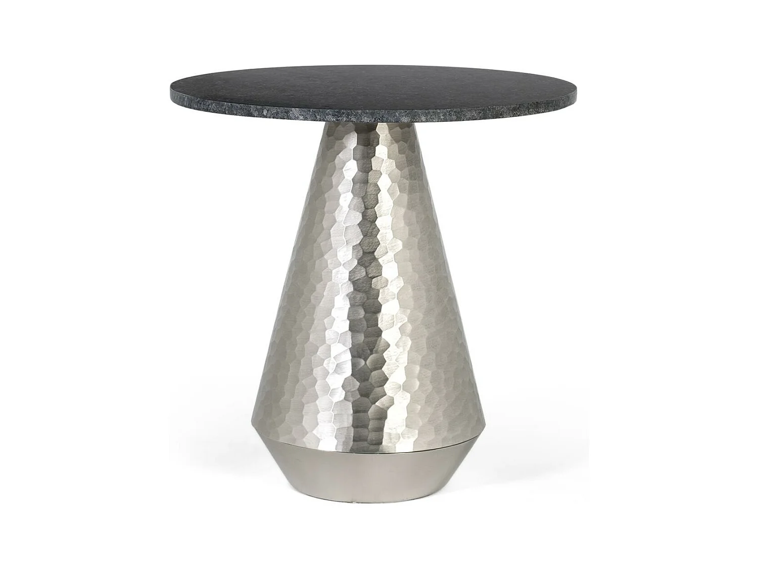 Table basse avec plateau en marbre et base en aluminium faite à la main