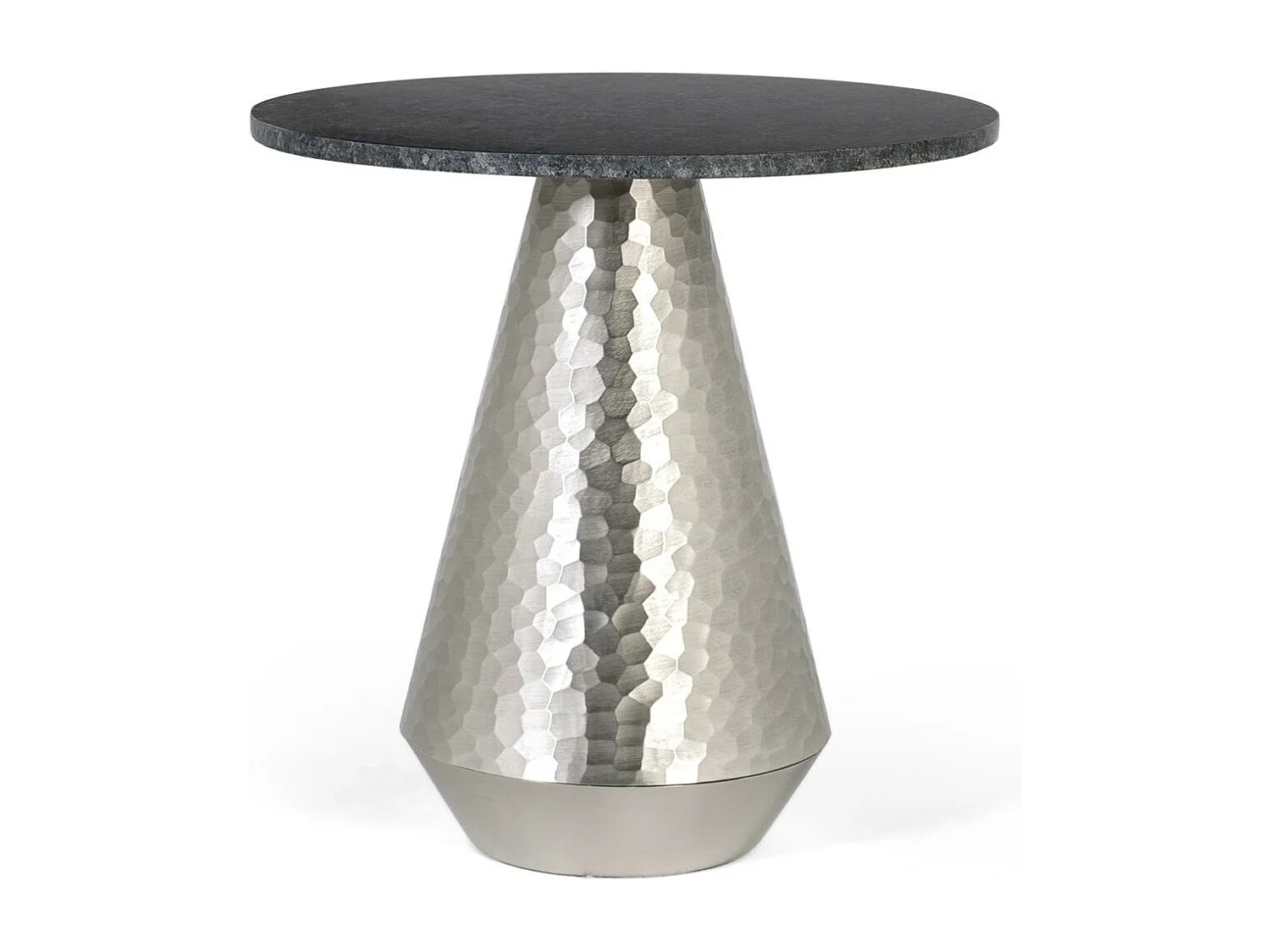 Table basse avec plateau en marbre et base en aluminium faite à la main