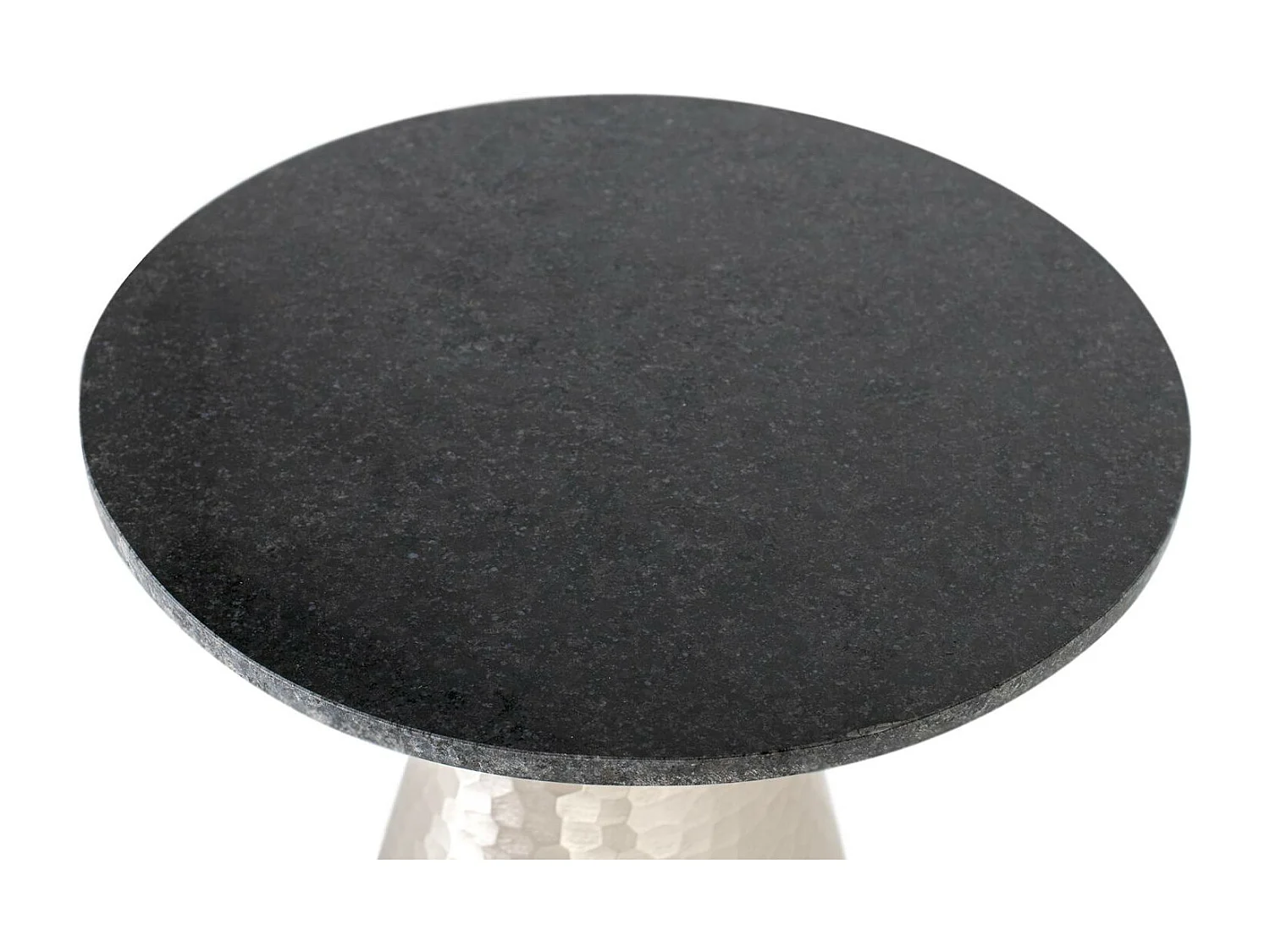 Table basse avec plateau en marbre et base en aluminium faite à la main