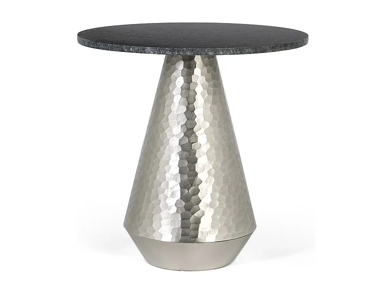 Table basse avec plateau en marbre et base en aluminium faite à la main