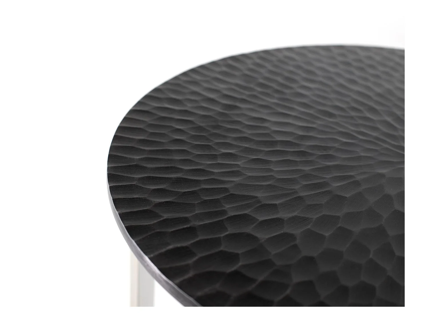 Ensemble de 2 tables basses en métal faites à la main