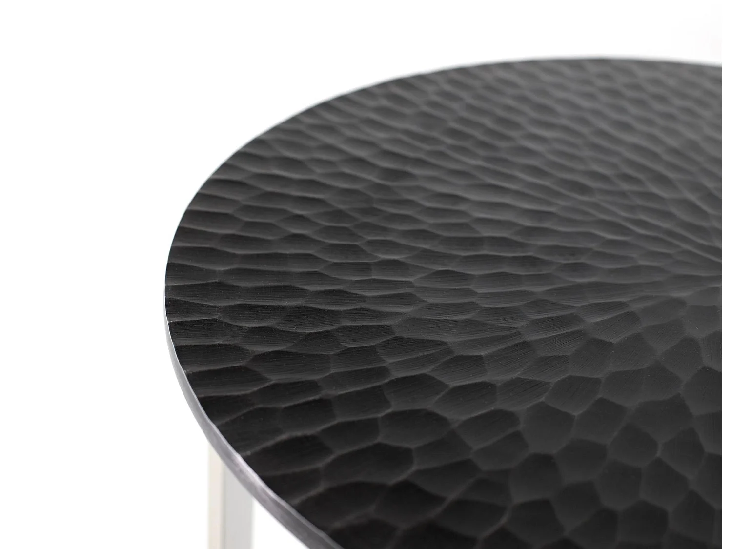 Tables basses en aluminium, grande (50 cm) et petite (35 cm), style industriel moderne - 52 x 50 x 50 cm