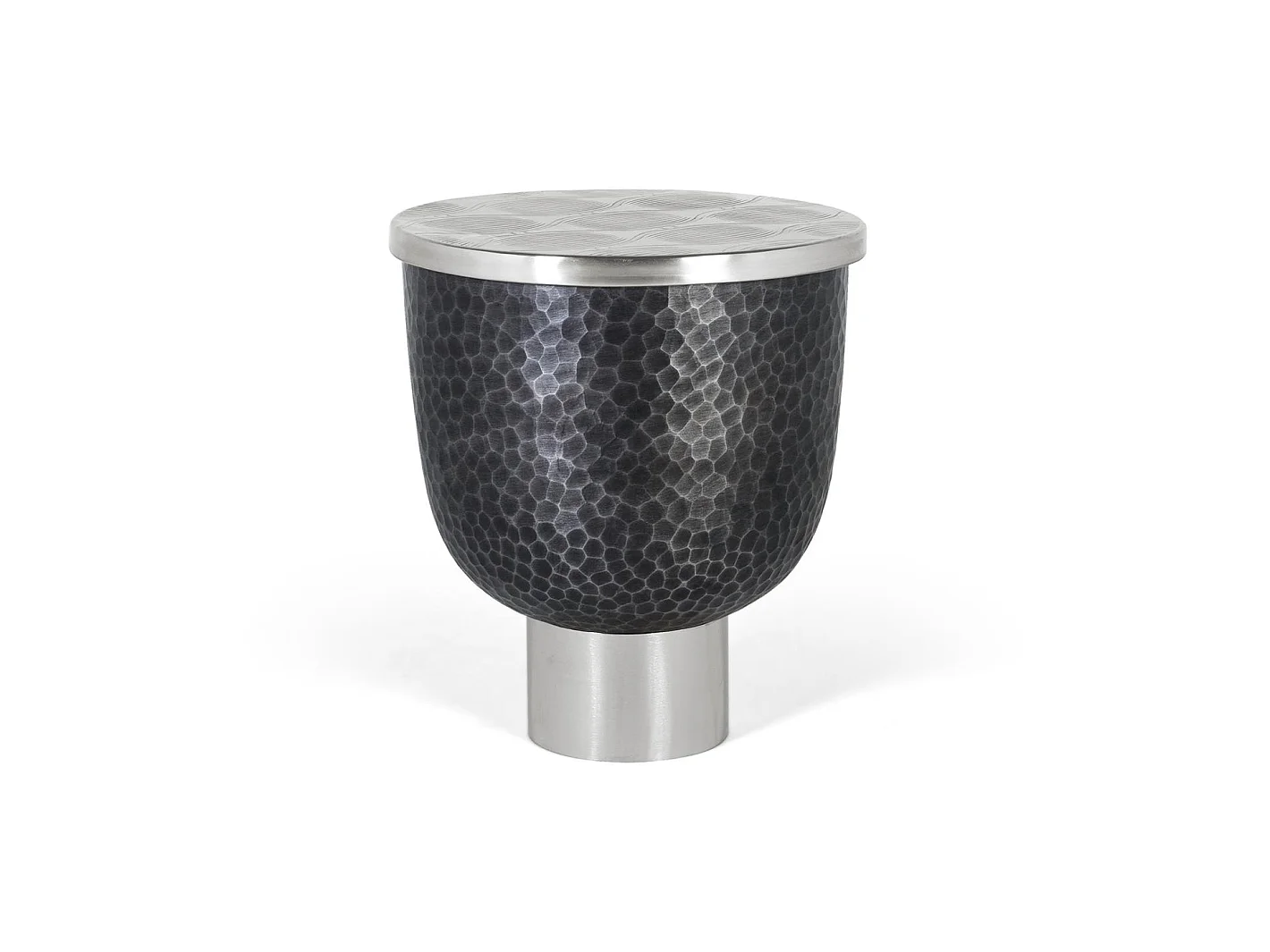 Tables basses en aluminium 46 cm, style industriel moderne - 51 x 46 x 46 cm
