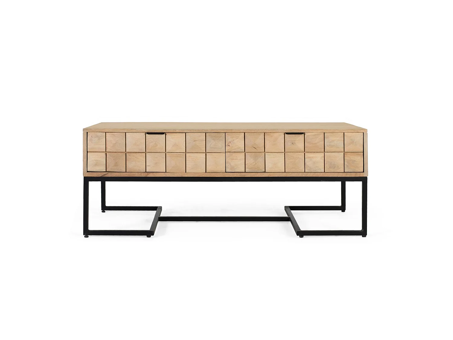 Tables basses en bois de manguier 120 cm, style minimaliste intemporel - 46 x 120 x 60 cm