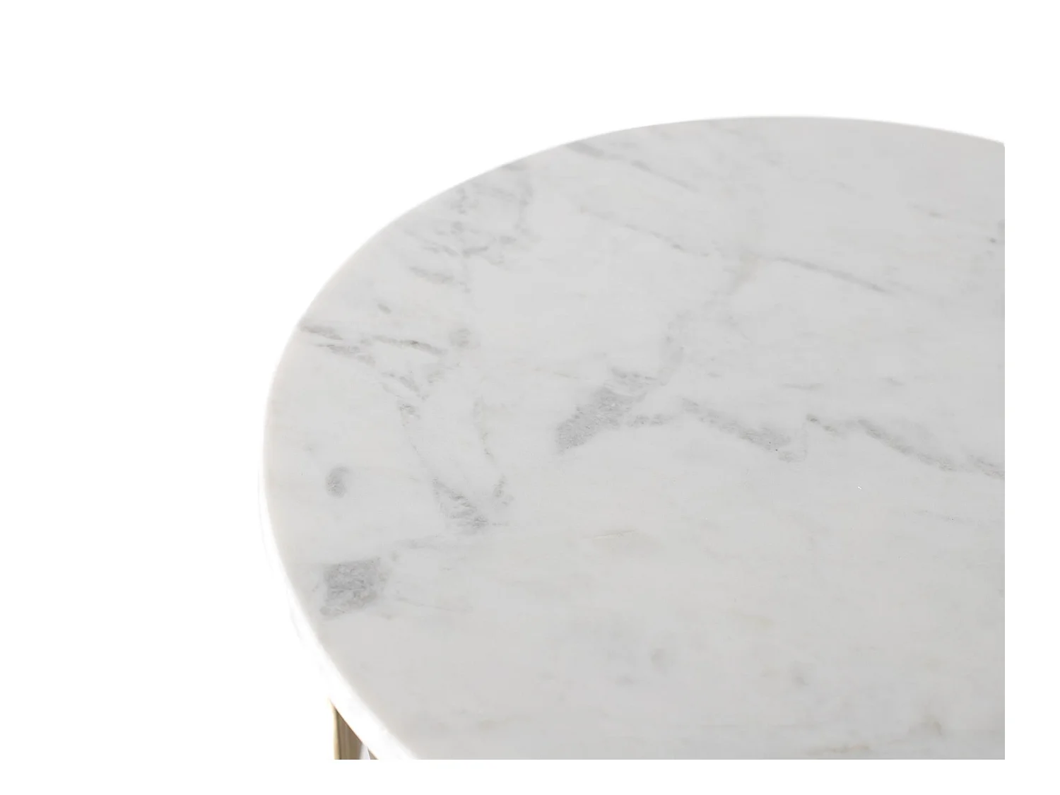 Handgemaakte salontafel van marmer en aluminium