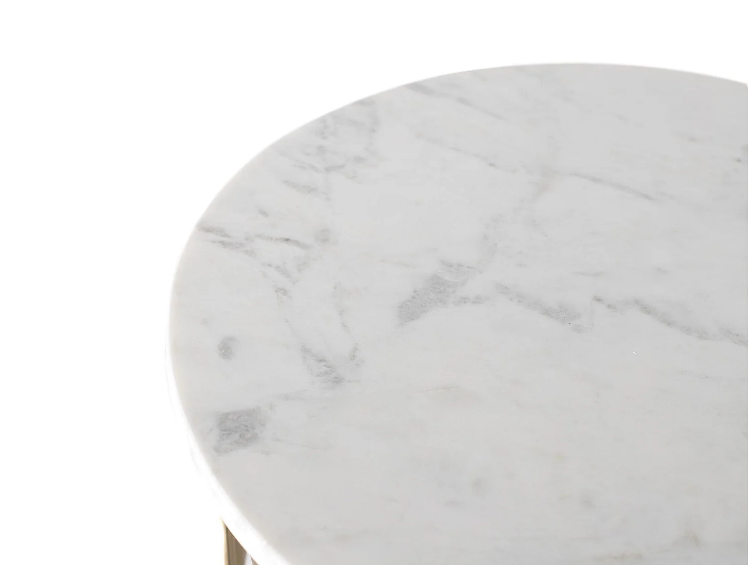 Ręcznie wykonany stolik kawowy z marmuru i aluminium