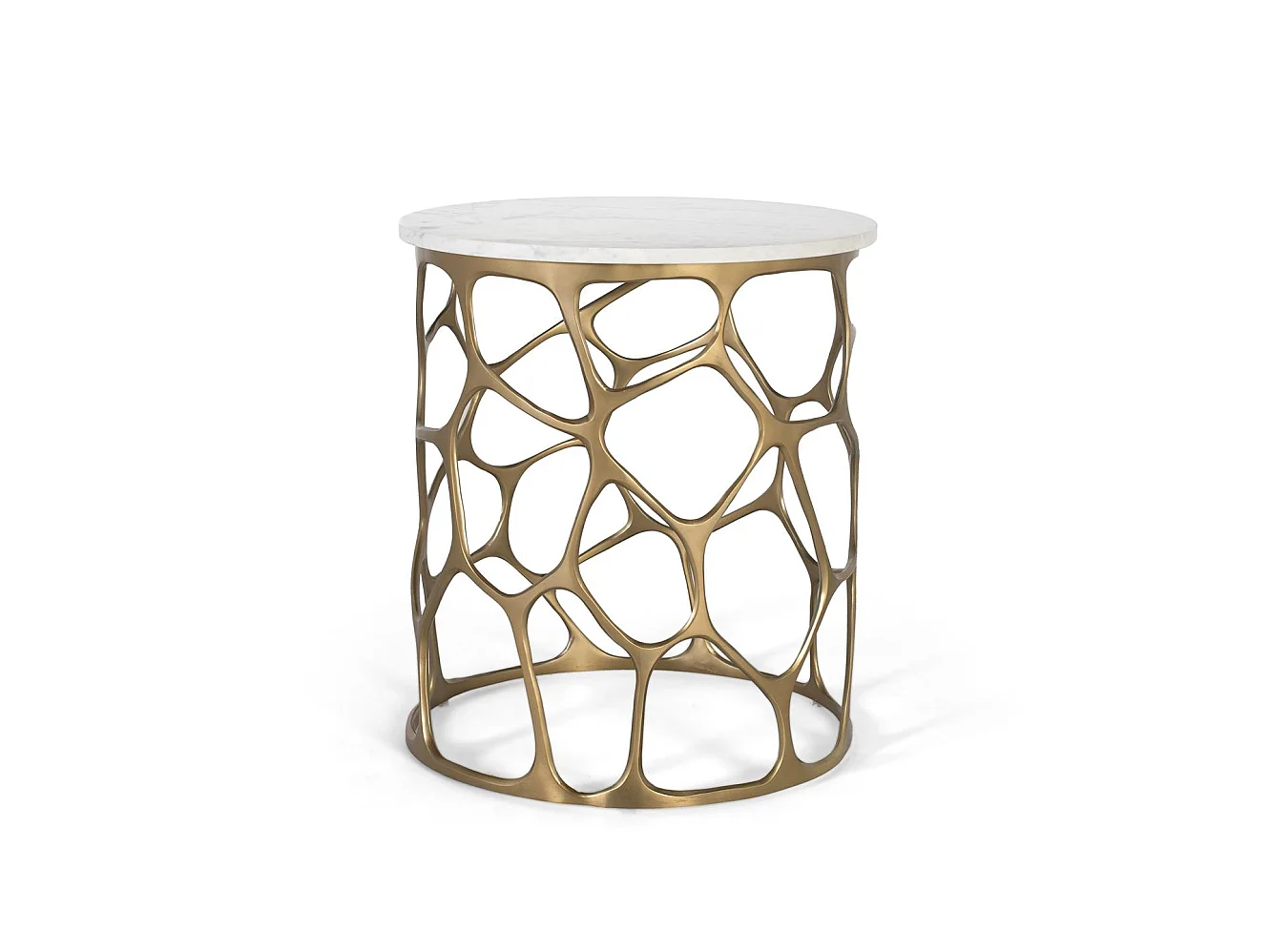 Tables basses en marbre 50 cm, style contemporain moderne - 55 x 50 x 50 cm