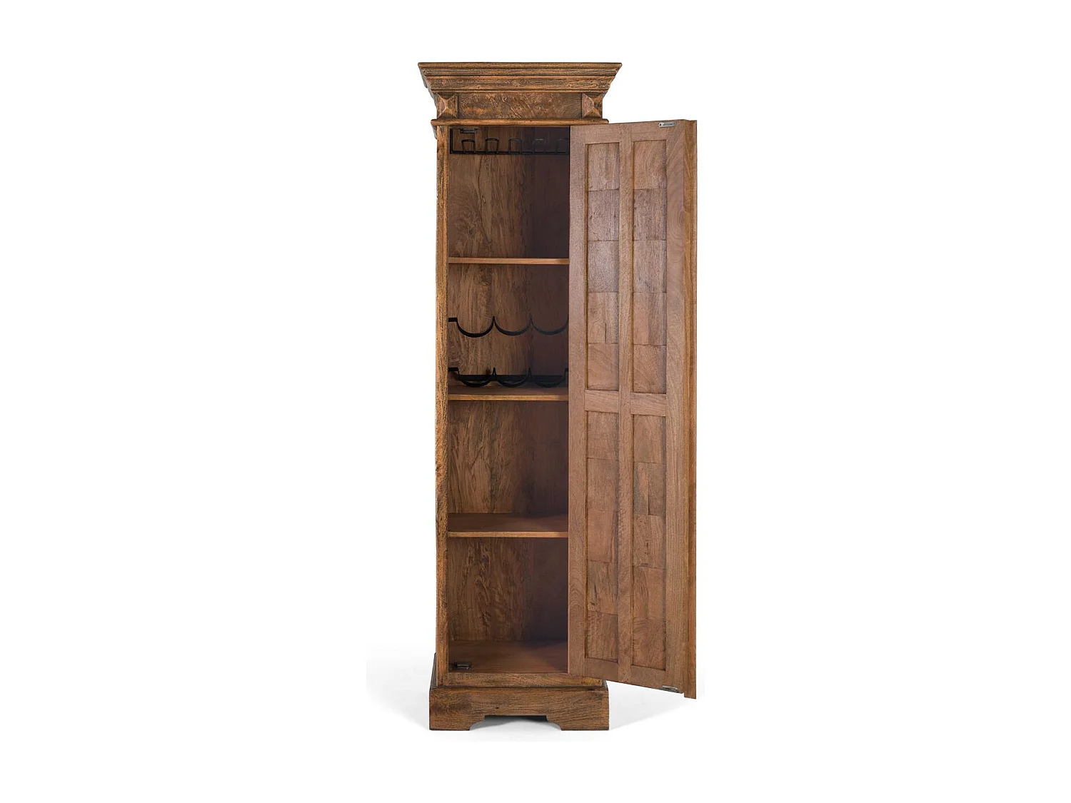 Meuble bar com porta de entrada em bois de manguier