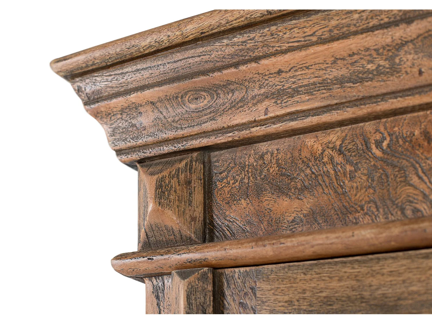 Mobile bar con anta frontale in legno di mango.