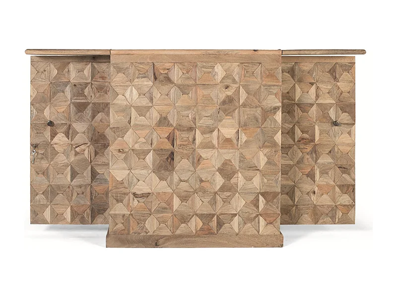 Meuble bar à 2 portes en bois de manguier