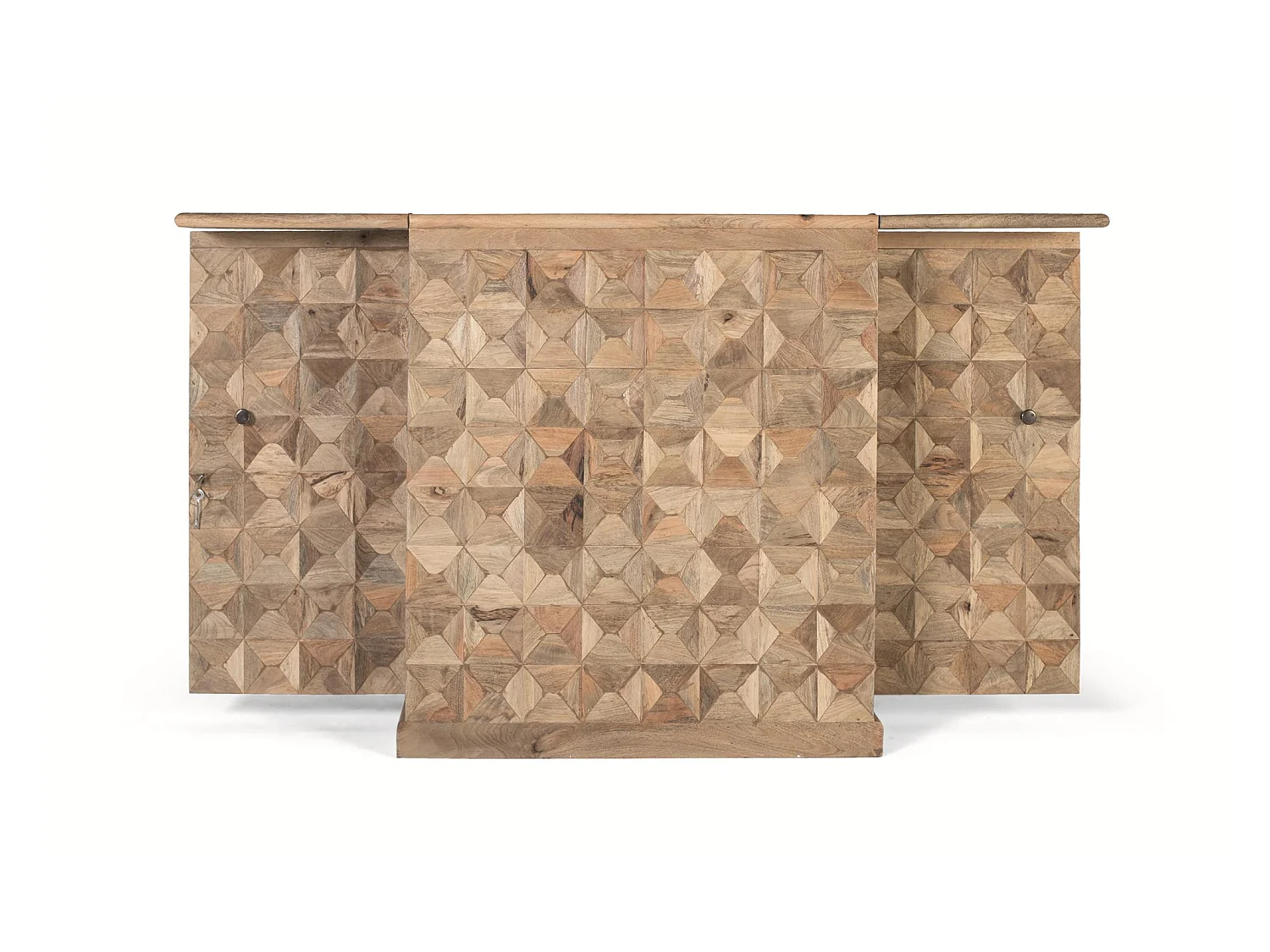 Meuble bar à 2 portes en bois de manguier