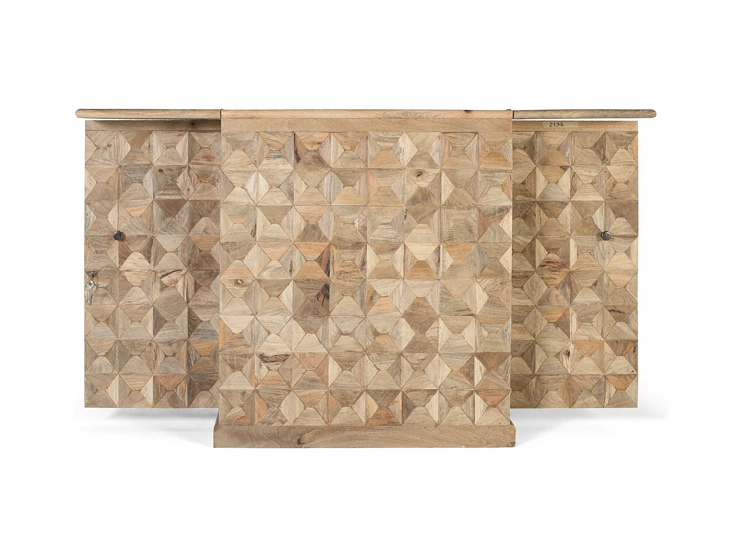 Meuble bar à 2 portes en bois de manguier