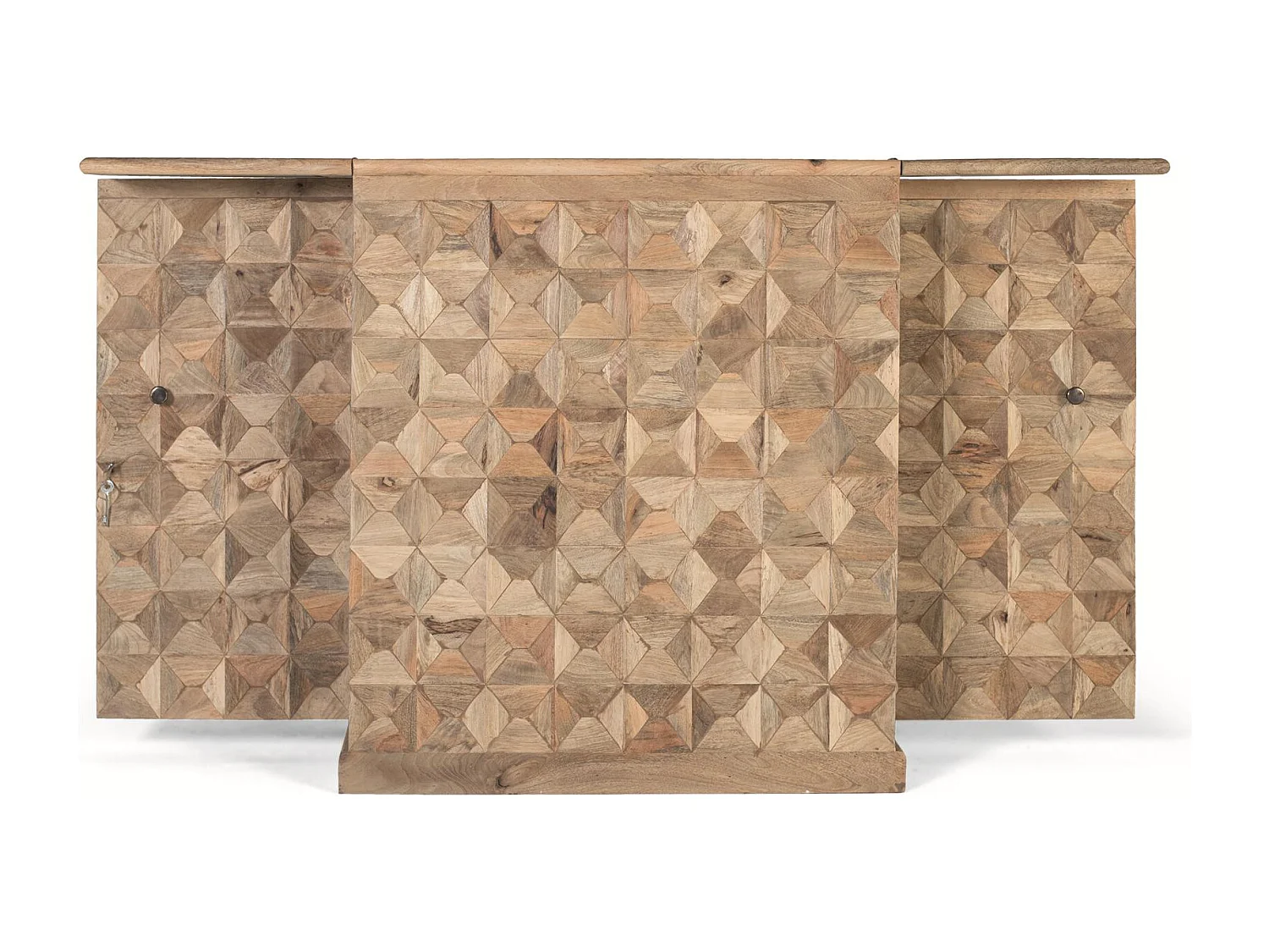 Barschrank mit 2 Türen aus Mangoholz.