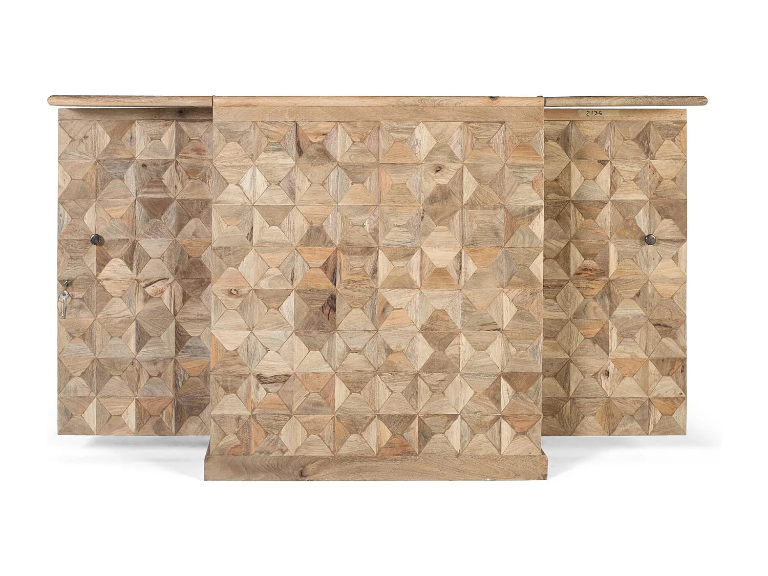 Barschrank mit 2 Türen aus Mangoholz.