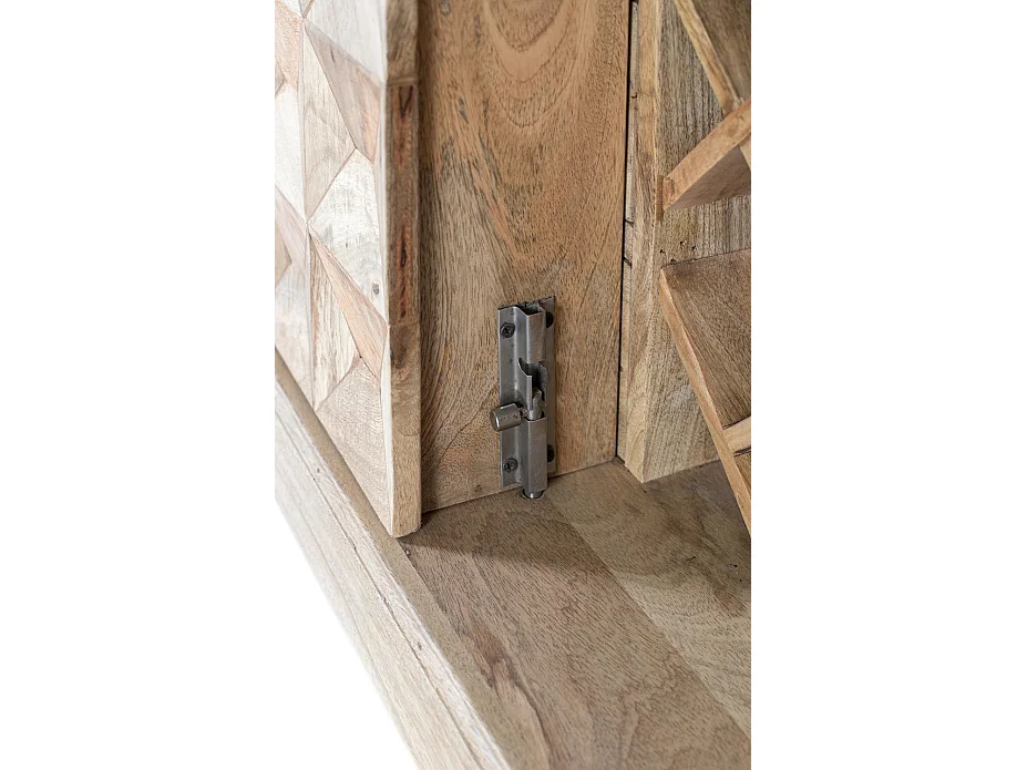 Barschrank mit 2 Türen aus Mangoholz.