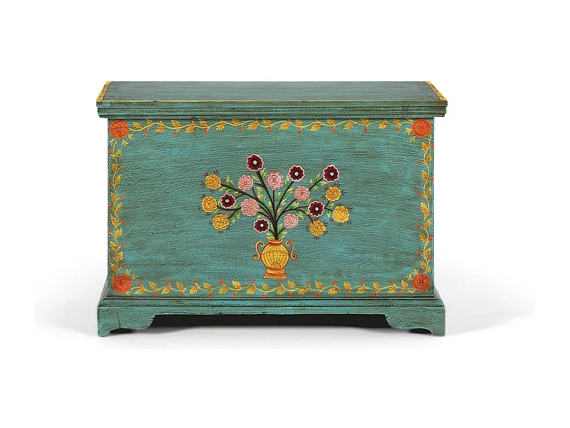 Pień z drewna mango z ręcznie malowanymi detalami