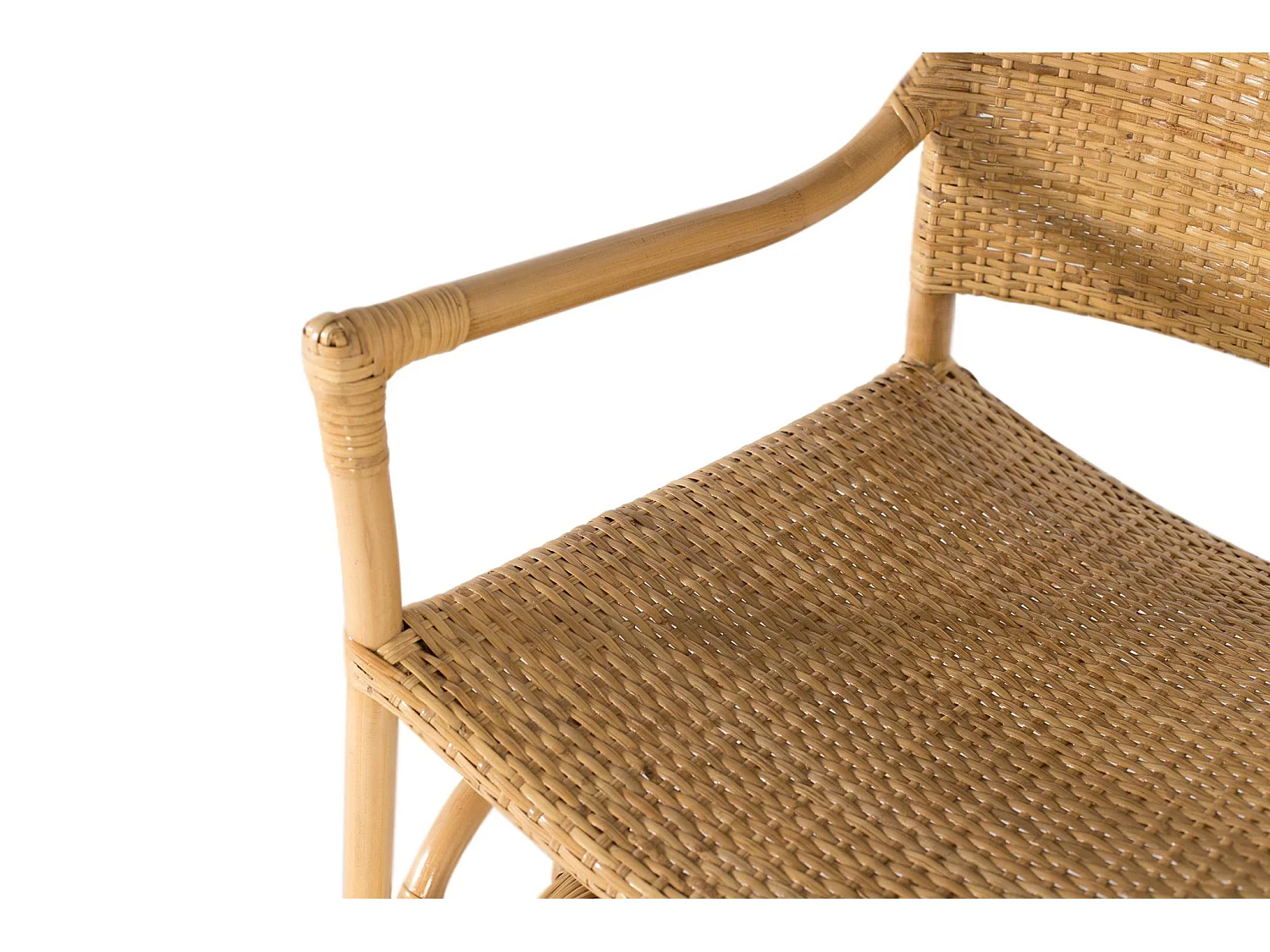 Fauteuil en rotin 54 cm style méditerranéen - 85 x 54 x 54