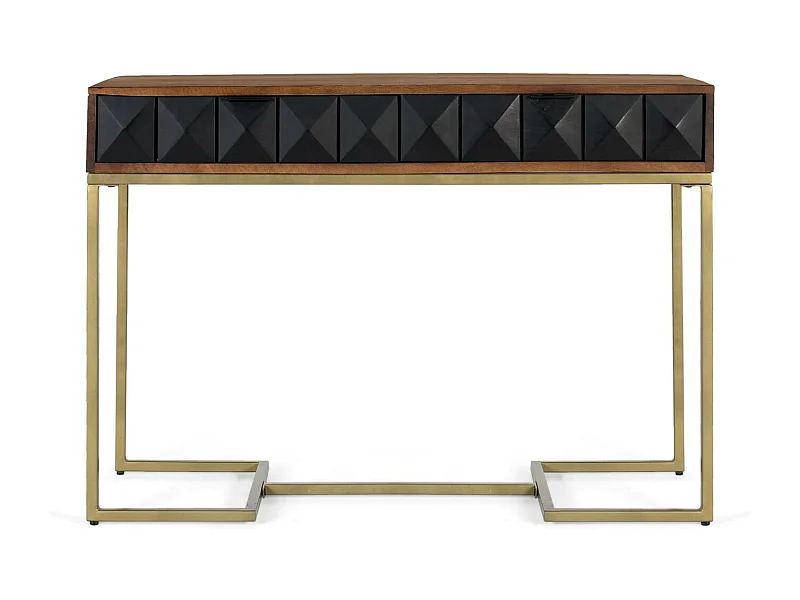 Konsola wykonana z drewna mango i konstrukcji żelaznej