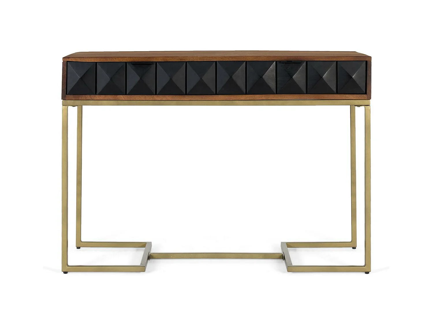 Konsola wykonana z drewna mango i konstrukcji żelaznej