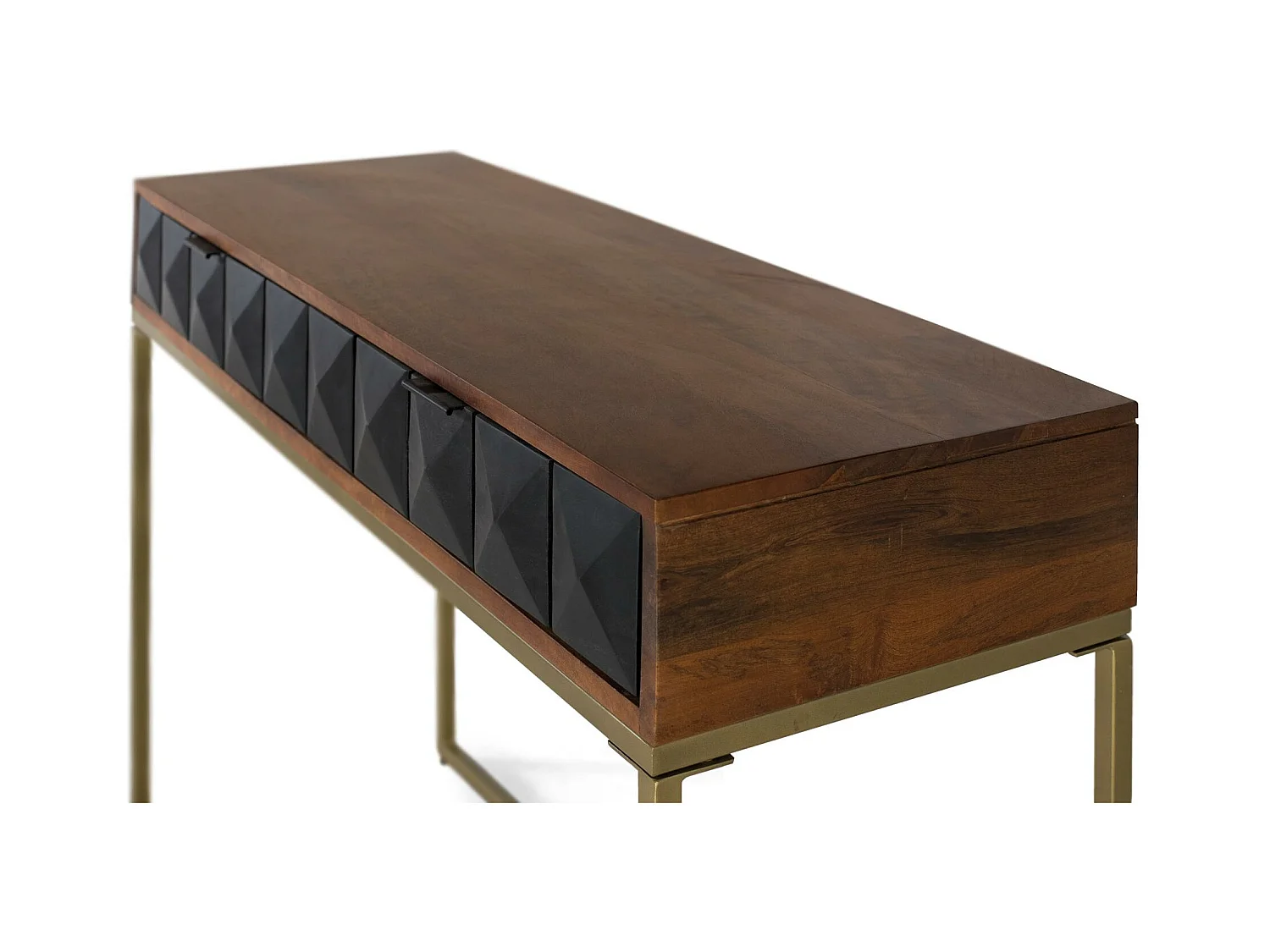 Konsola wykonana z drewna mango i konstrukcji żelaznej