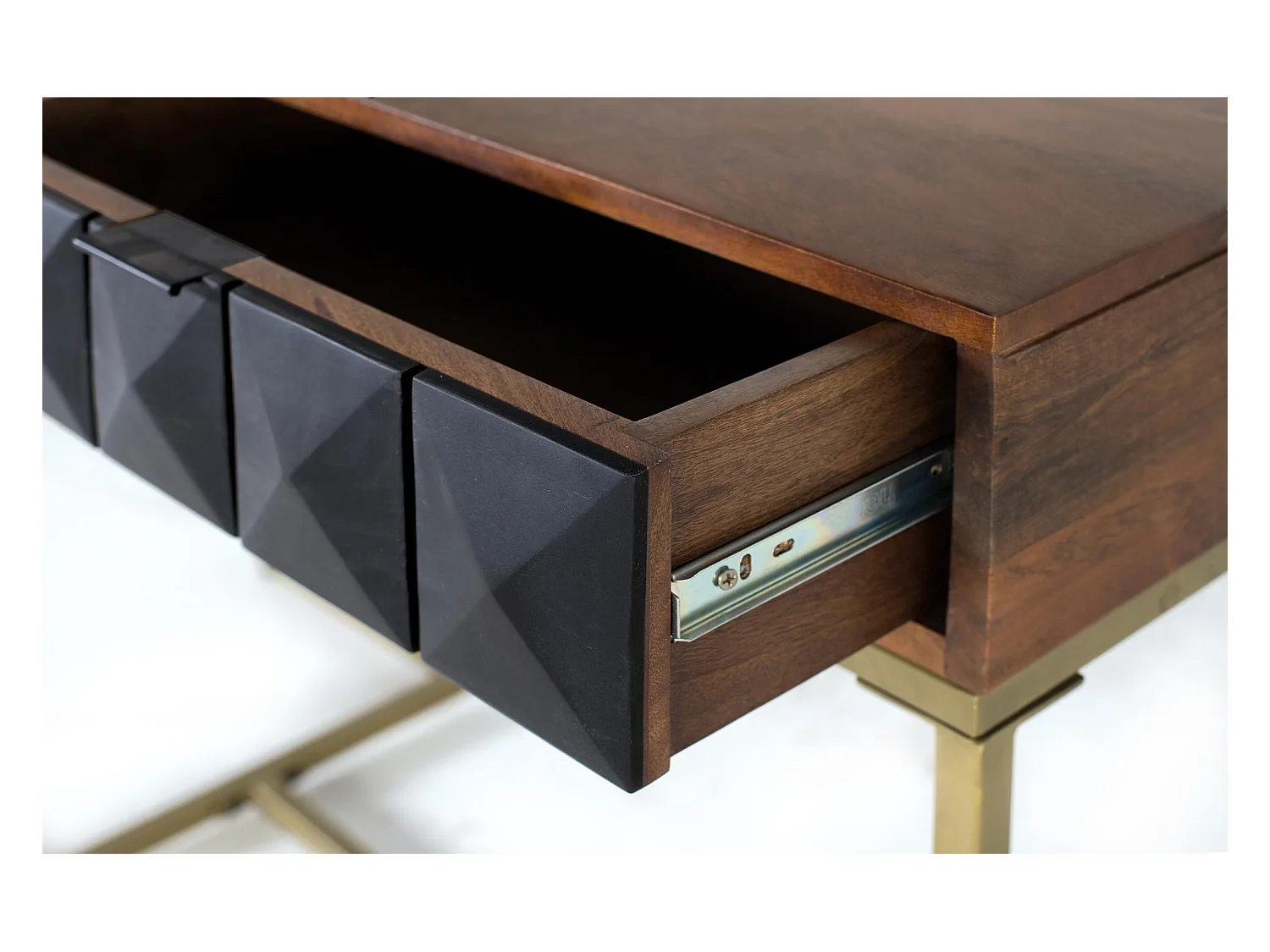 Konsola wykonana z drewna mango i konstrukcji żelaznej