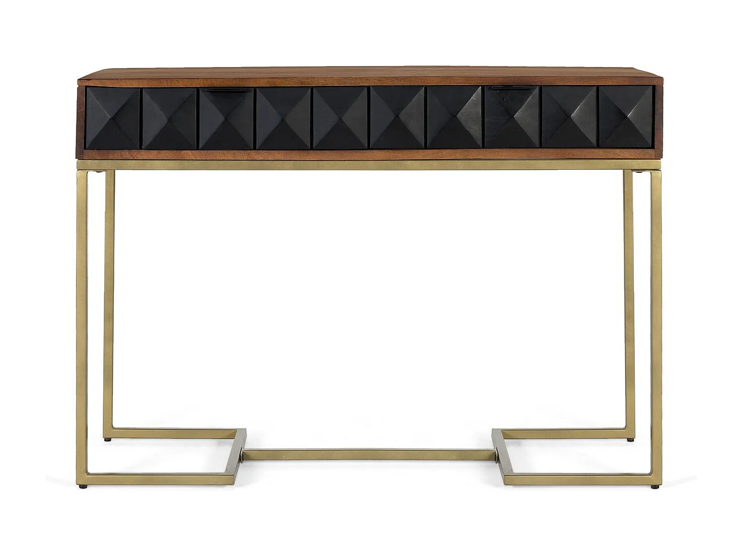 Console en bois de manguier et structure en fer