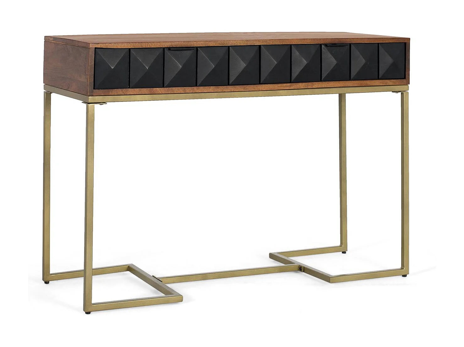 Console en bois de manguier et structure en fer