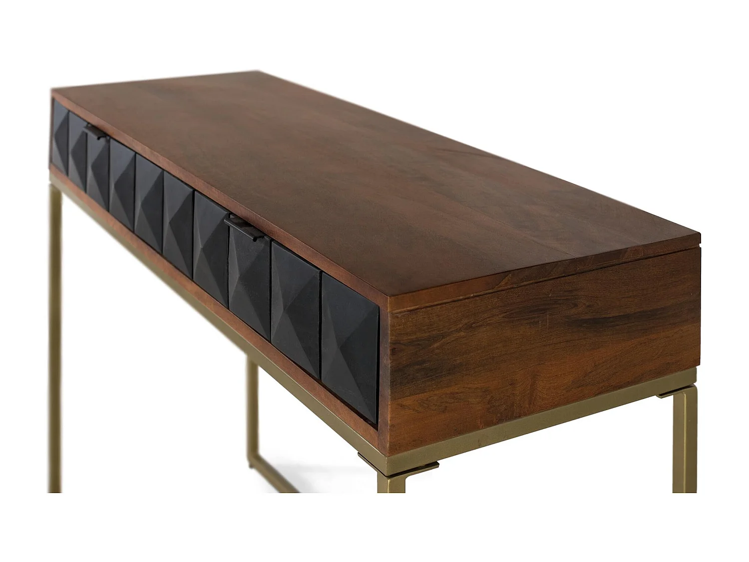 Console en bois de manguier et structure en fer