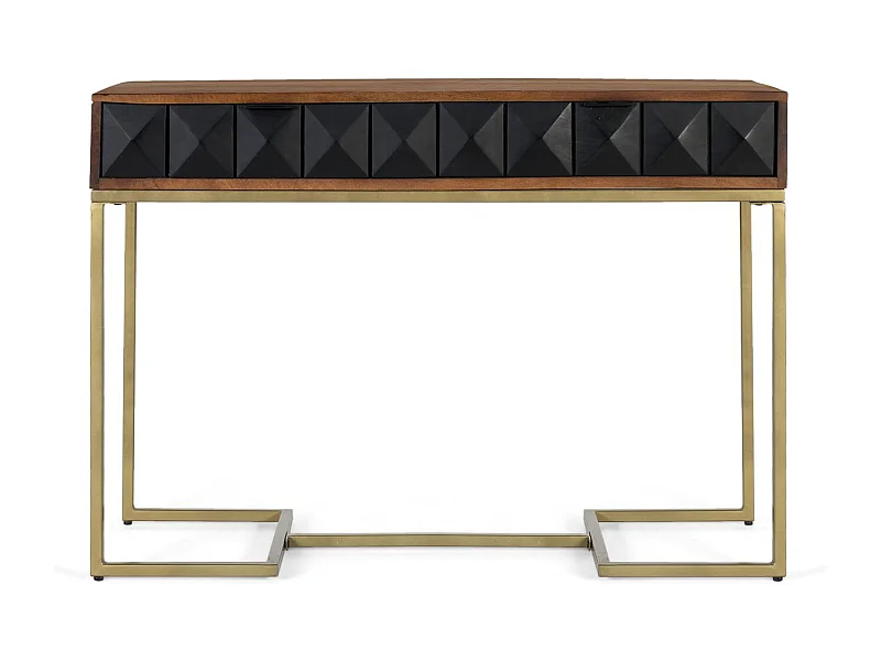 Console en bois de manguier et structure en fer