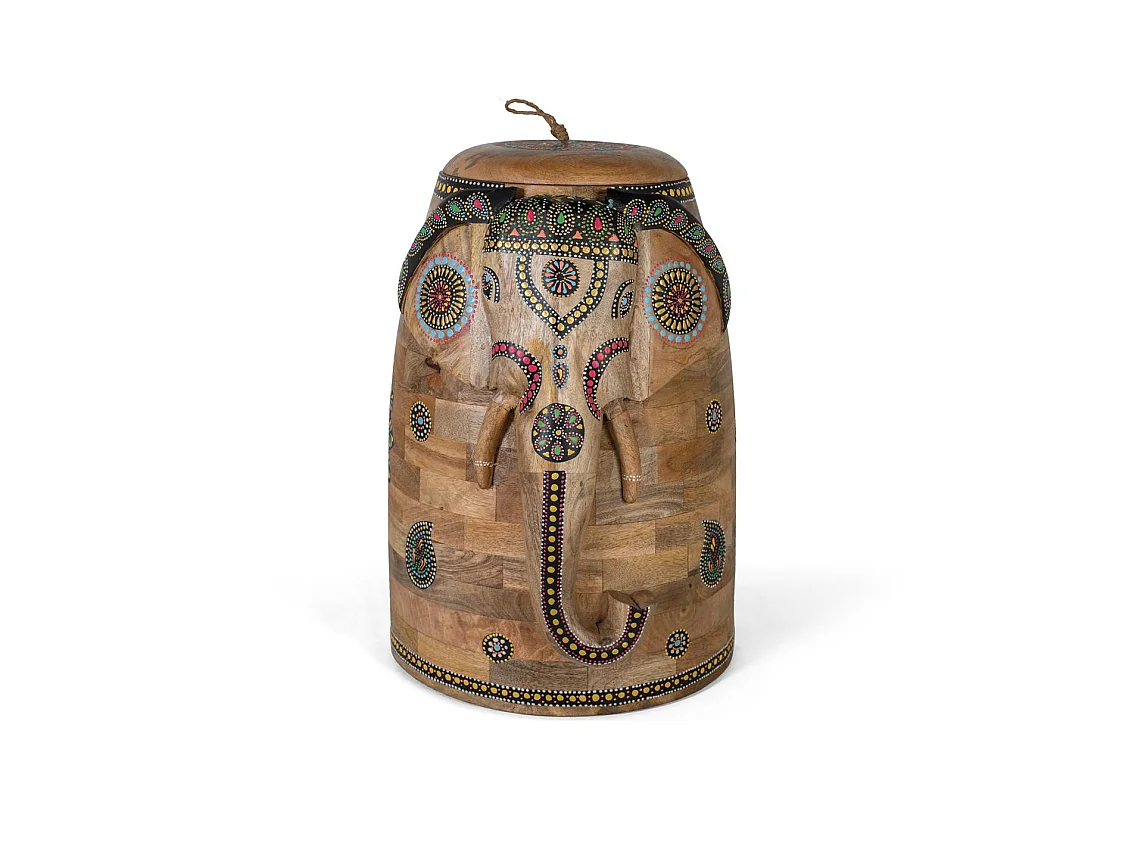 Décoration en bois de manguier 35 cm, style rustique classique - 56 x 35 x 28 cm
